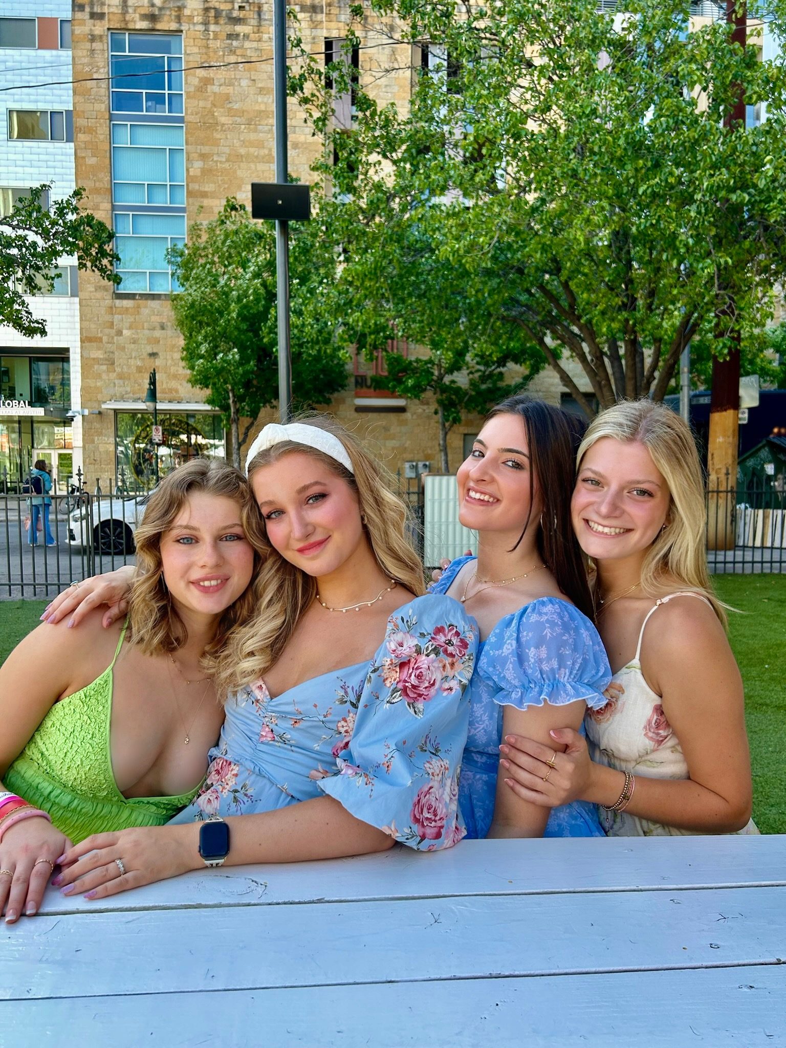 Sorority sisters together at an event
